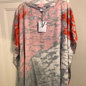 DVF Pink Diane Hanky Dress Coverup Sz S